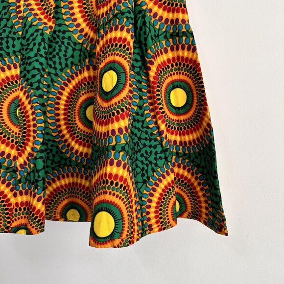 Francis + Benedict African Skirt Small Colorful Pinwheel Zipper Circles NEW - Picture 2 of 10
